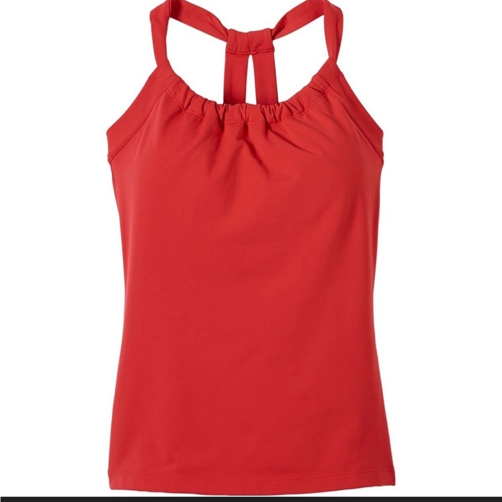 PrAna “Quinn” Chakara halter racerback built in bra Tank Yoga red size L